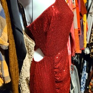 Womens Red Evening Dress